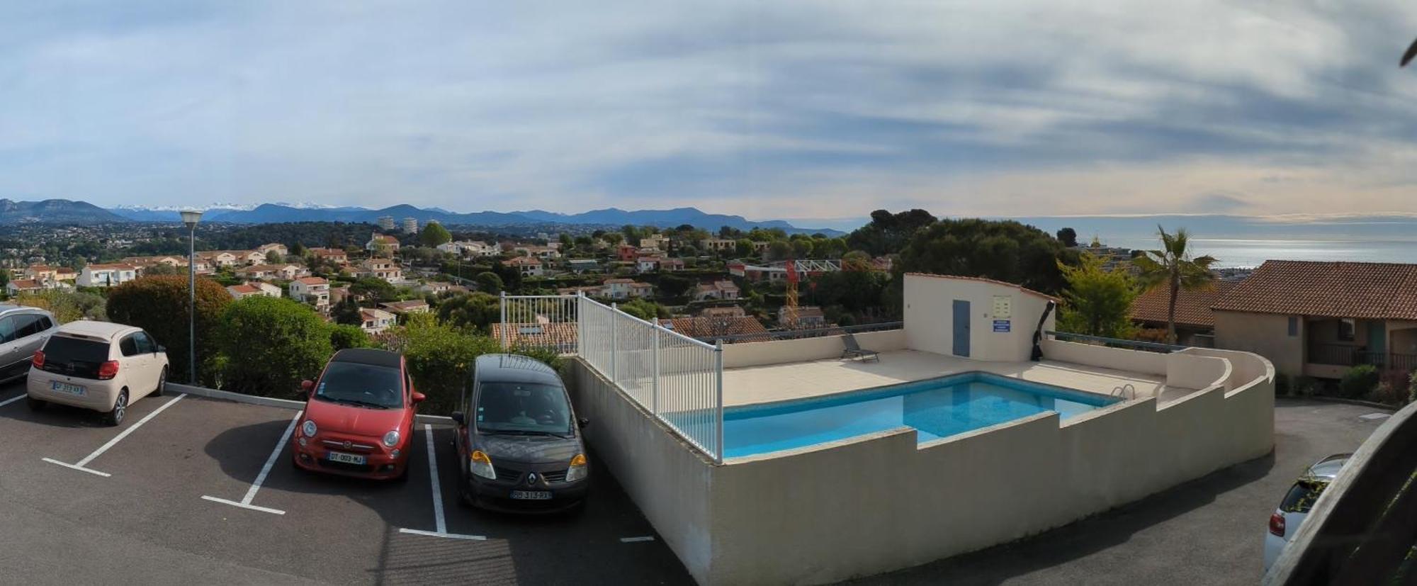 Charmant 2P Au Calme, Jardin, Piscine, Vue Panoramique Et Stationnement Villeneuve-Loubet Exteriér fotografie